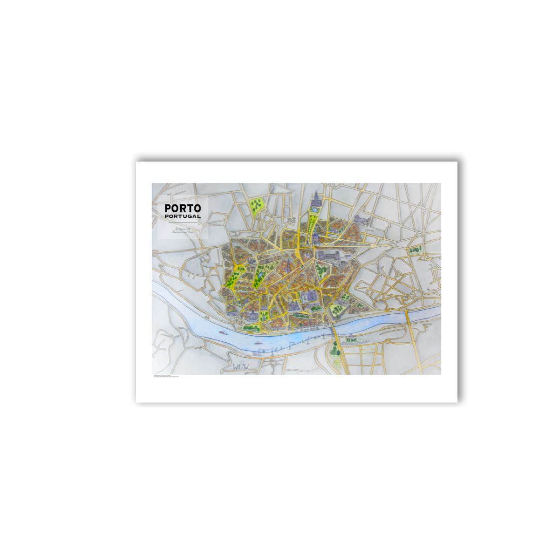 Postcard “A map of Porto”