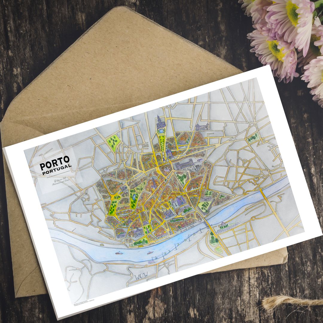 Postcard “A map of Porto”