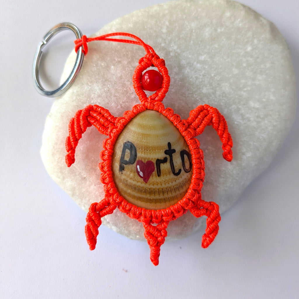 Orange Turtle Keychain