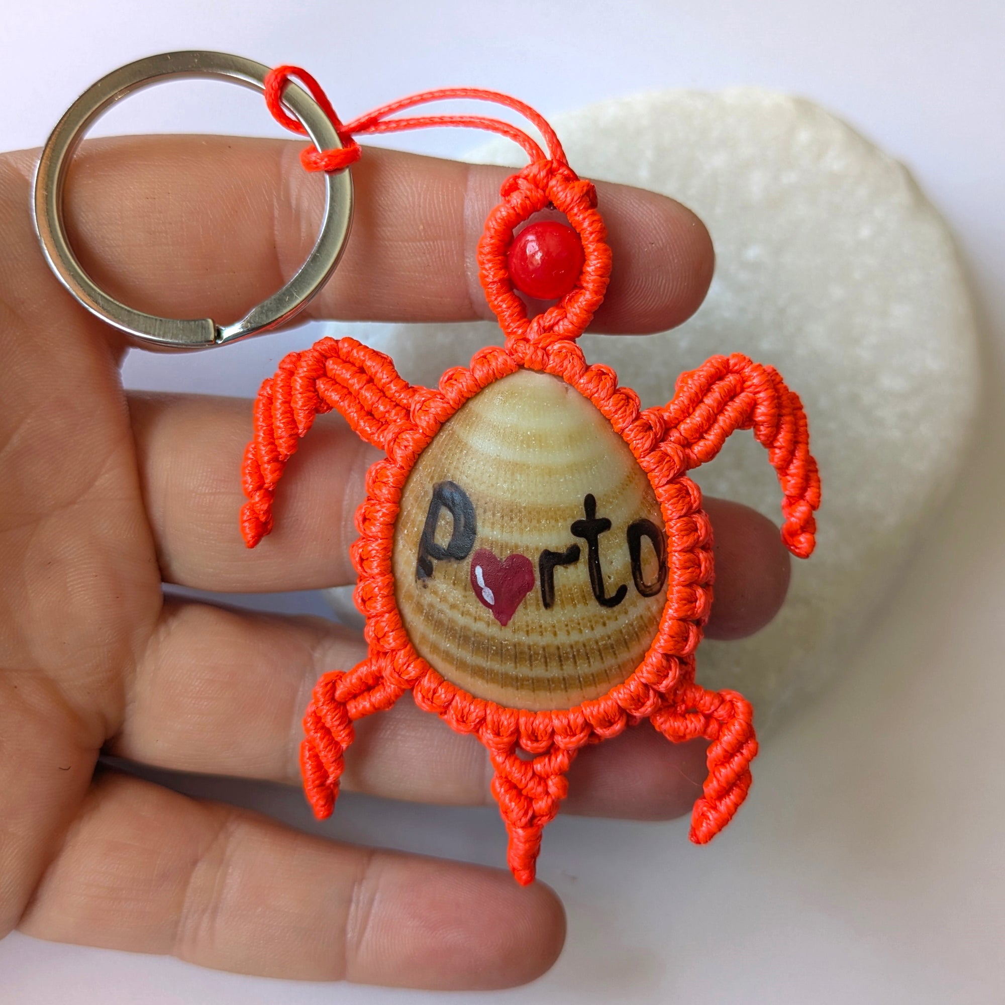 Orange Turtle Keychain