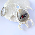 White Turtle Keychain