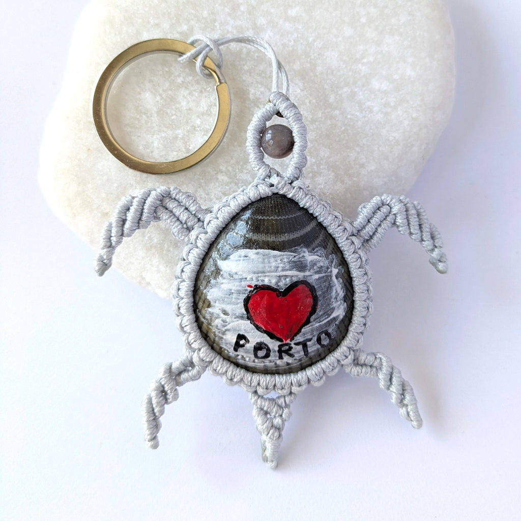 Silver Turtle Keychain