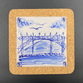 Ponte Luís I - Azulejo Handmade Portuguese Tile in Cork Base