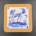 Horse - Azulejo Handmade Portuguese Tile in Cork Base